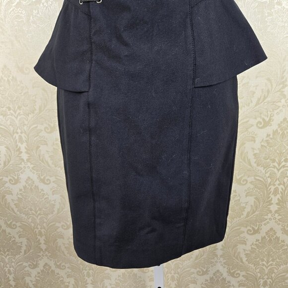 Bebe Size 2 Black Strapless Mini Dress Peplum Corset Look Bodycon Sexy Party - Picture 3 of 13